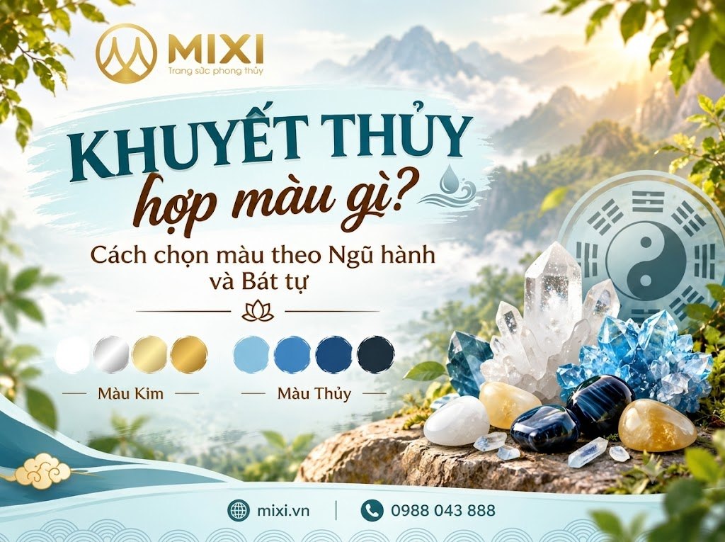 Khuyết Thuỷ hợp màu gì, cách chọn màu theo bát tự ngũ hành