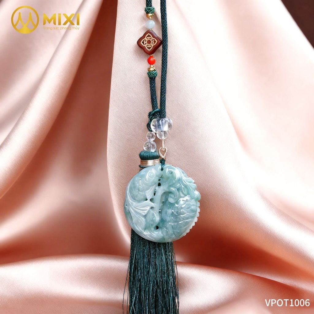 KHÁNH TREO SONG NGƯ CÁT HẠNH NGỌC CẨM THẠCH: DƯ DẢ TÀI LỘC – VIÊN MÃN GIA ĐẠO – ĐẲNG CẤP VƯƠNG GIẢ