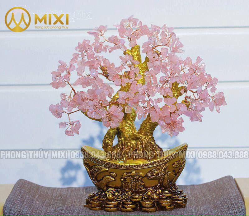 Cây Tài Lộc Thạch Anh Hồng Đế Thỏi Vàng – Gắn Kết Yêu Thương, Gieo Mầm Thịnh Vượng
