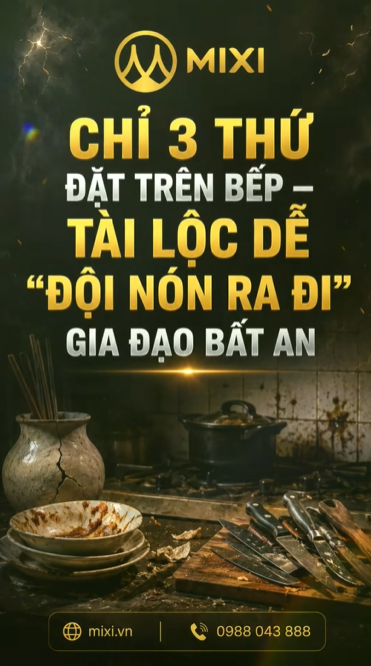 CÓ 3 THỨ ĐẶT TRÊN BẾP – TÀI LỘC DỄ “ĐỘI NÓN RA ĐI”, GIA ĐẠO BẤT AN!!!