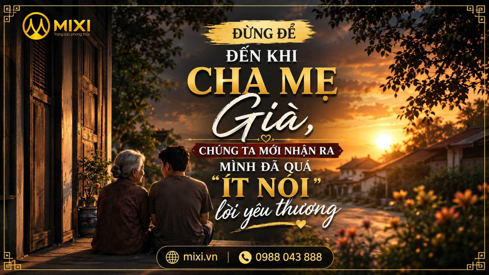 Đừng đợi đến khi cha mẹ già mới nhận ra mình đã quá ít nói lời yêu thương… ❤️