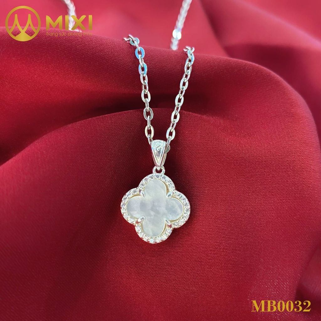 MẶT DÂY CỎ 4 LÁ VỎ TRAI BỌC BẠC: VẺ ĐẸP THUẦN KHIẾT – GỌI MỜI MAY MẮN NGẬP TRÀN