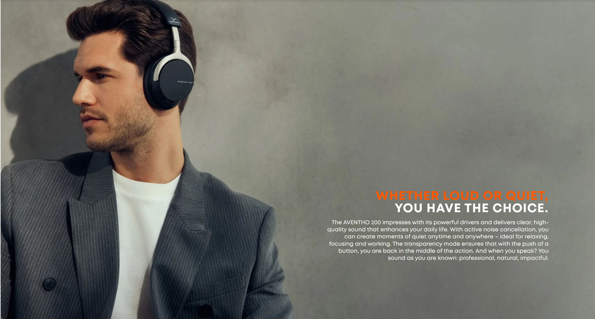 AVENTHO 200 Wireless over-ear headphones with ANC