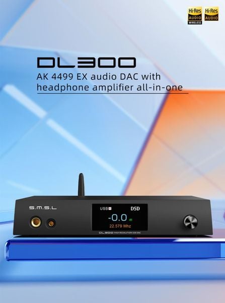 SMSL DL300 DAC Sound Card Headphone Amp