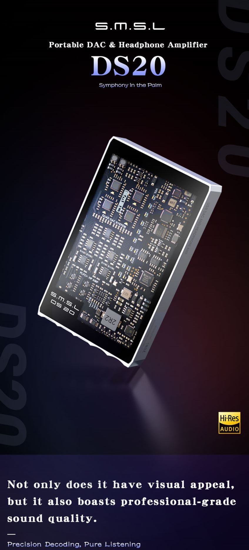 SMSL DS20 Soundcard DAC HeadAmp