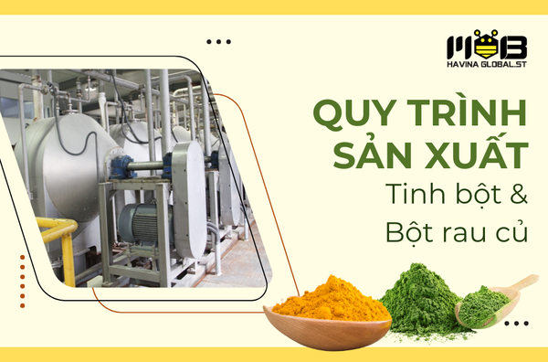 Quy trình sản xuất tinh bột & bột  rau củ HAVINA - Giữ trọn giá trị tự nhiên