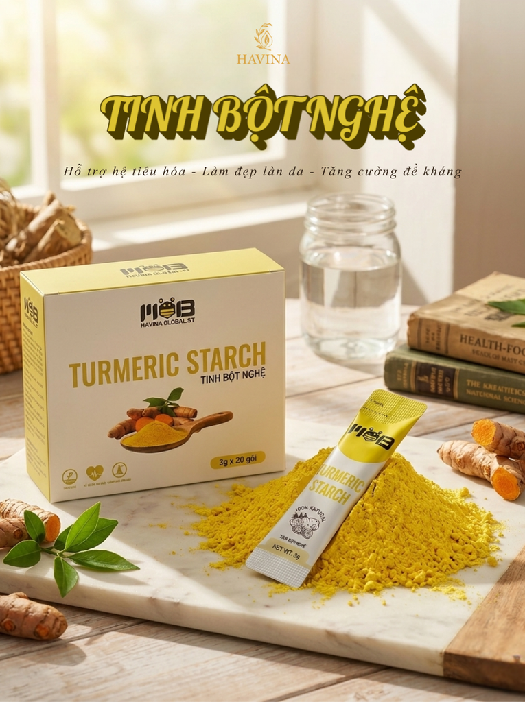 TINH BỘT NGHỆ MOB: GIẢI PHÁP 100% NGUYÊN CHẤT CHO HỆ TIÊU HÓA VÀ SỨC KHỎE VÀNG