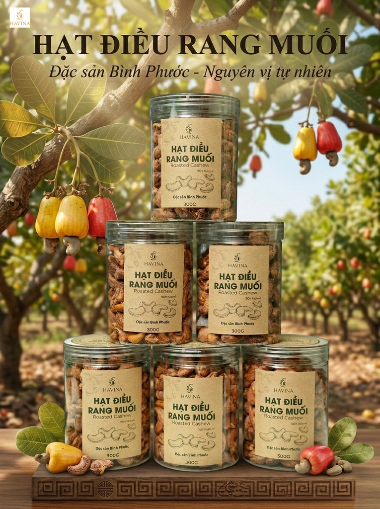 Hạt điều rang muối 300g – Hạt điều tự nhiên, chọn lọc, lành mạnh cho lối sống hiện đại