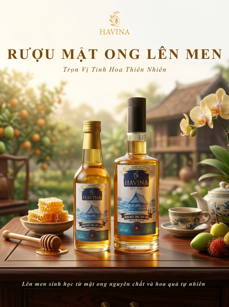 Rượu Mật Ong Lên Men Havina: Tinh Hoa Từ Trái Cây Và Mật Ong Tự Nhiên