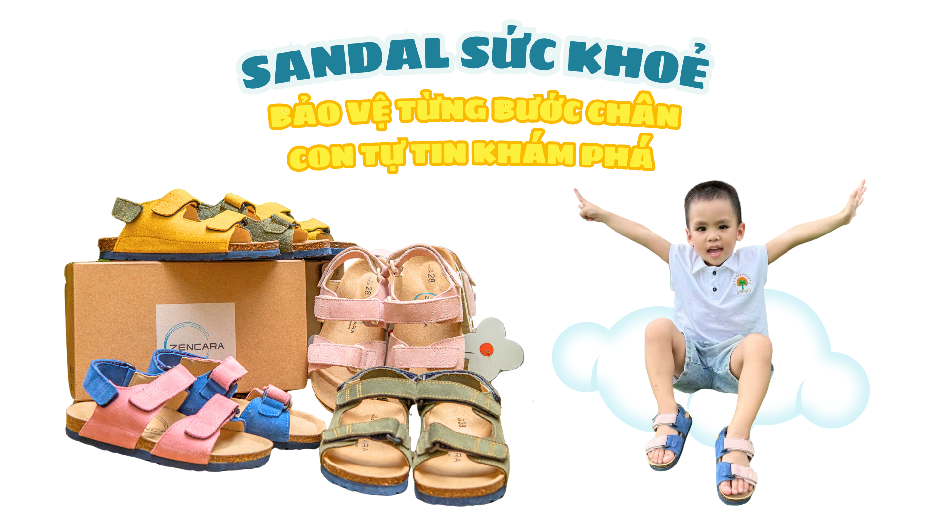 Dép sức khỏe Zencara – Bảo bối phòng ngừa bàn chân bẹt cho trẻ em