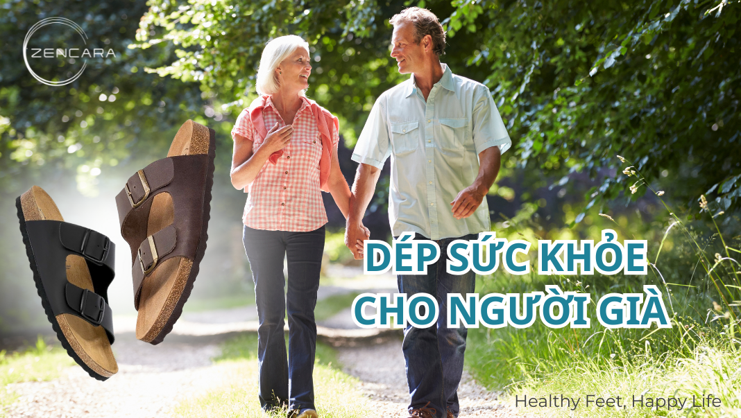 Dép sức khỏe cho người già mang lại cảm giác êm chân, an toàn, giảm đau nhức xương khớp cải thiện chất lượng cuộc sống