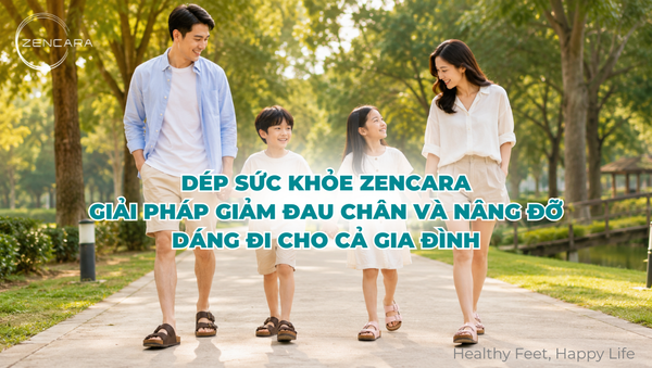 Dép sức khỏe Zencara, giải pháp giảm đau chân và nâng đỡ dáng đi cho cả gia đình