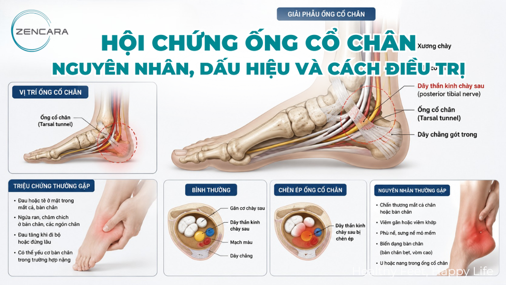 Hội chứng ống cổ chân (Tarsal Tunnel): Nguyên nhân, dấu hiệu và cách điều trị