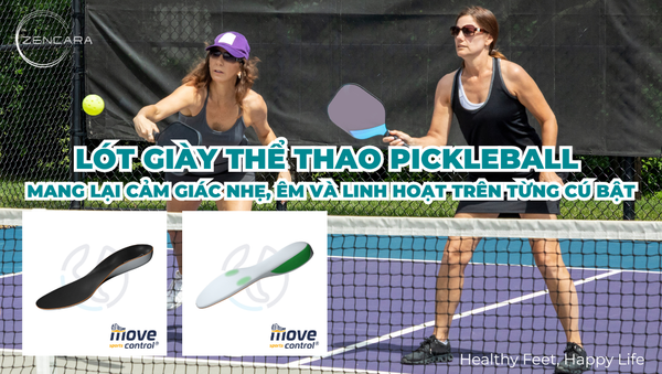 Lót giày thể thao pickleball mang lại cảm giác nhẹ, êm và linh hoạt trên từng cú bật