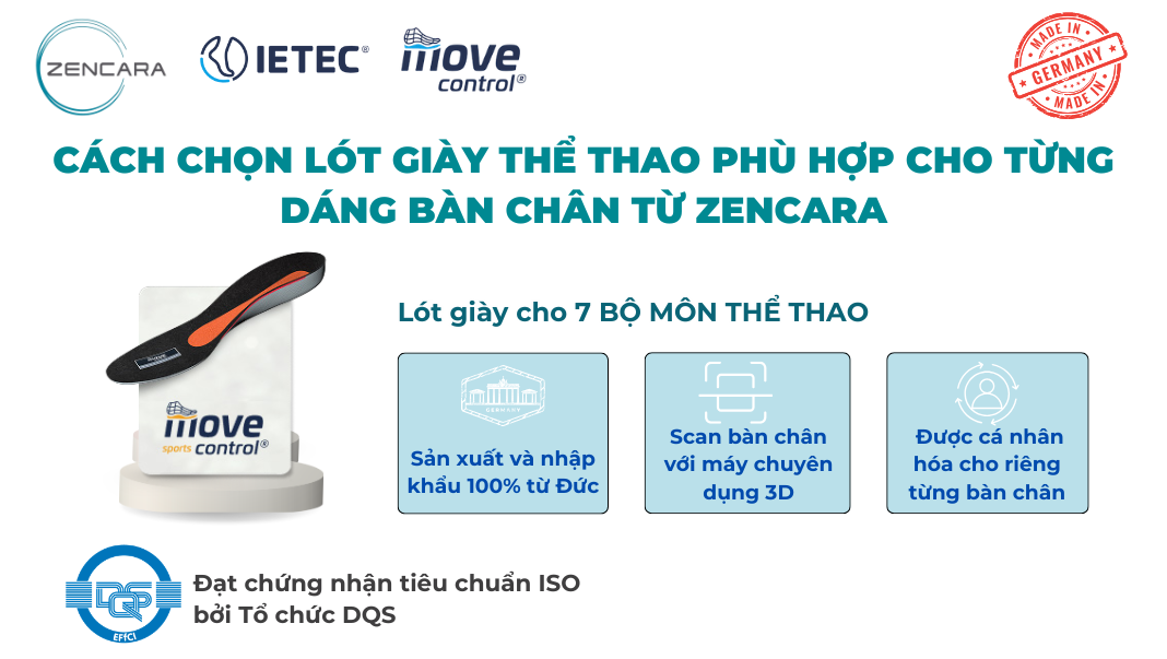 Cách chọn lót giày thể thao phù hợp cho từng dáng bàn chân từ Zencara