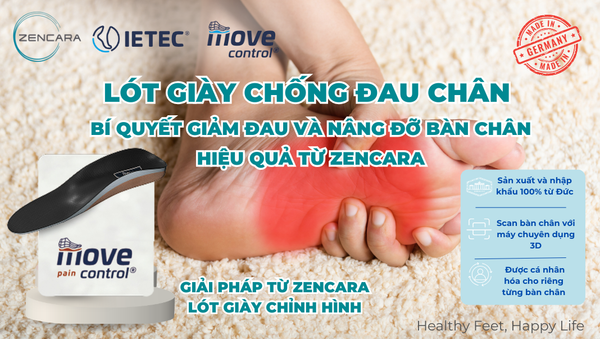 Lót giày thể thao cho người đau chân Zencara – Giải pháp y khoa giảm đau, nâng đỡ bàn chân trong các môn thể thao