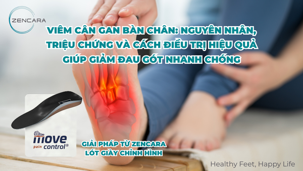 Viêm cân gan bàn chân: Nguyên nhân, triệu chứng và cách điều trị hiệu quả giúp giảm đau gót nhanh chóng - Giải pháp hỗ trợ toàn diện từ Zencara