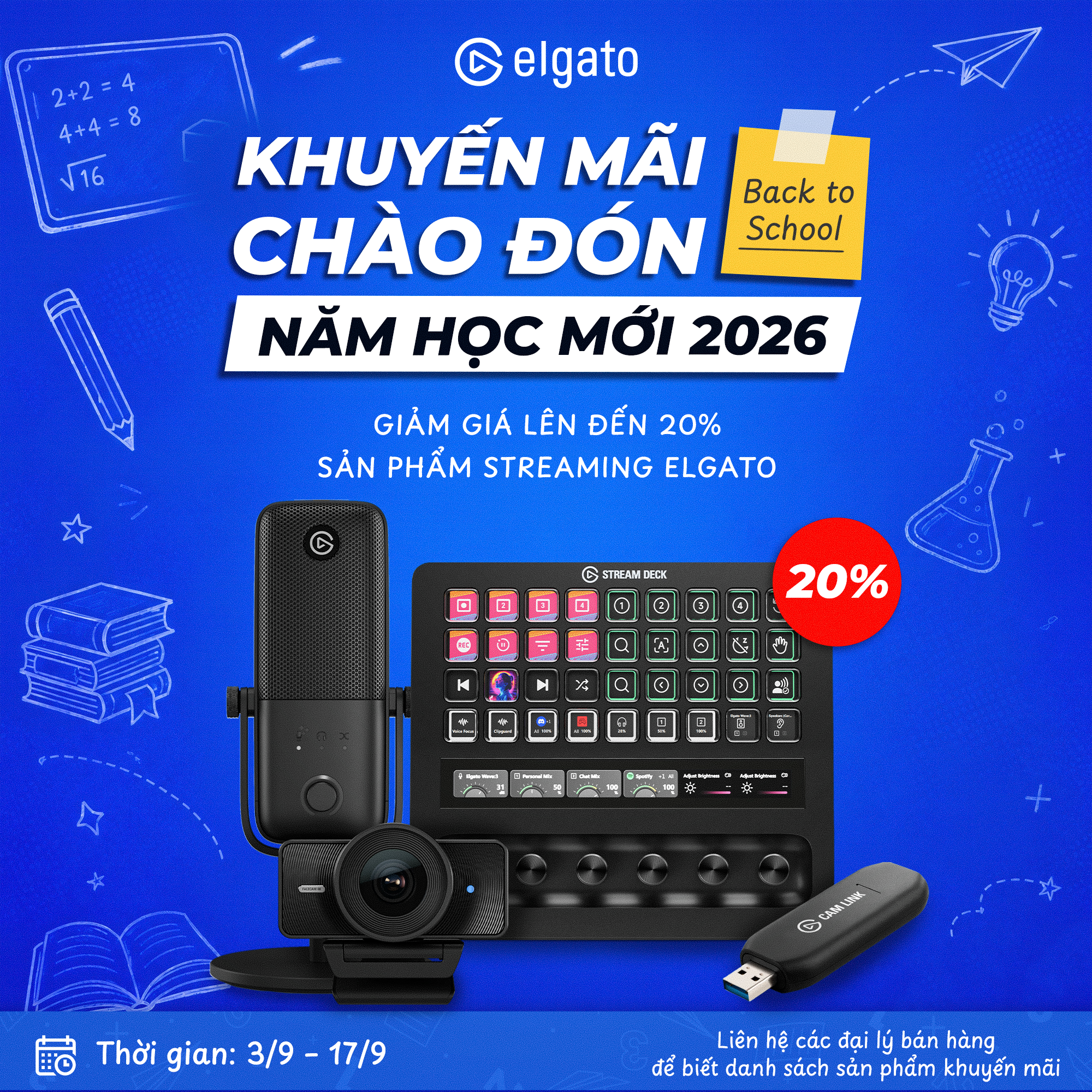 Elgato Back To School 2026: Ưu Đãi Lên Đến 22%