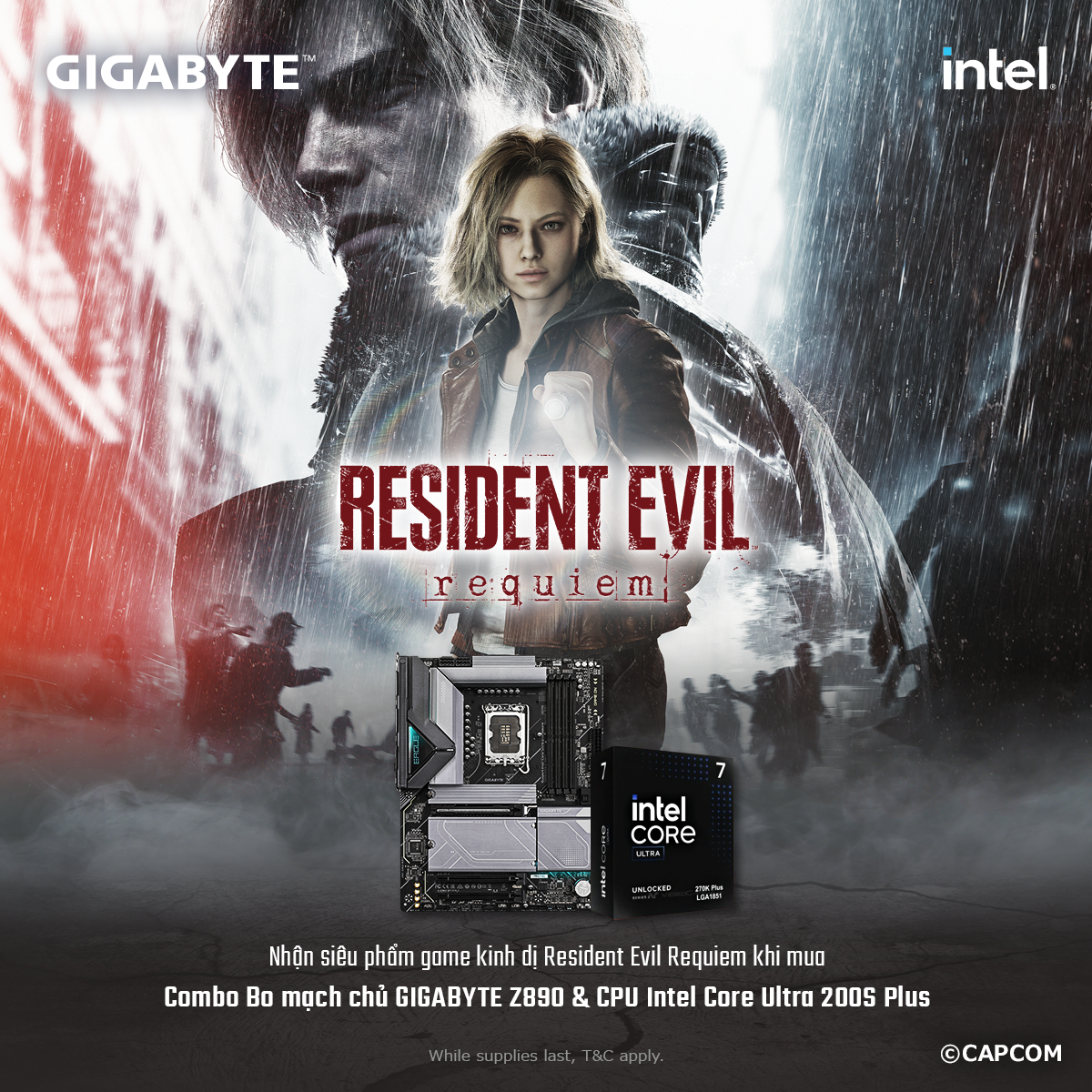 GIGABYTE tặng Resident Evil Requiem khi mua combo Z890 & Intel Core Ultra 200S