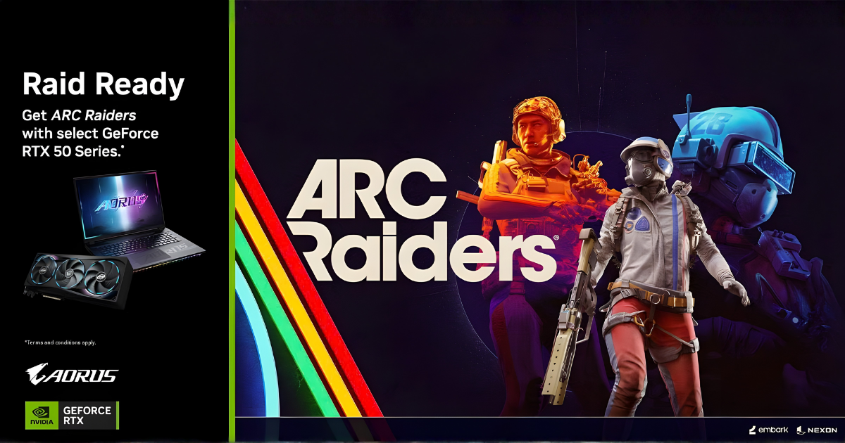 MUA GIGABYTE – NHẬN NGAY SIÊU PHẨM GAME ARC RAIDERS (Deluxe Edition)!