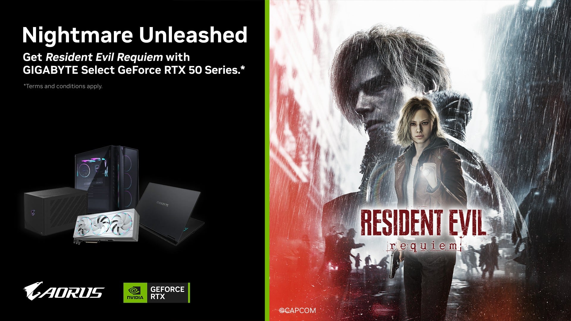 Nhận Game Resident Evil Requiem Miễn Phí Cùng GIGABYTE & NVIDIA GeForce RTX™ 50 Series