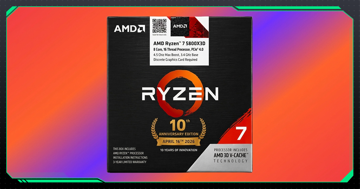 AMD Ryzen 7 5800X3D 10th Anniversary Lộ Giá Bán Hấp Dẫn