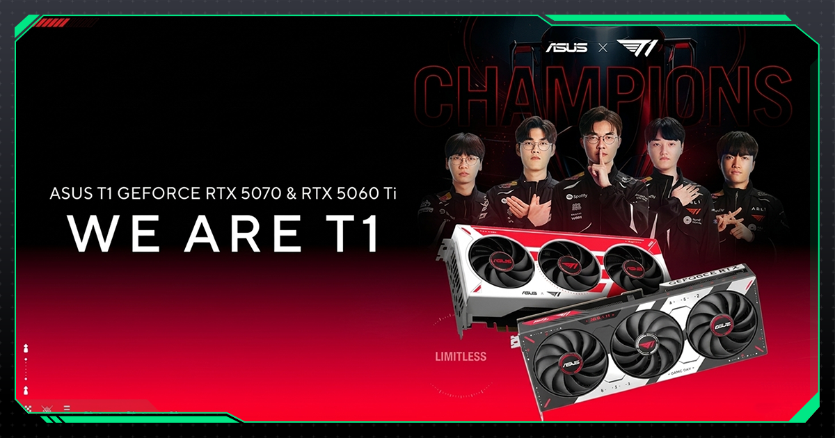 ASUS Ra Mắt Card Đồ Họa T1 RTX 5070 Và RTX 5060 Ti