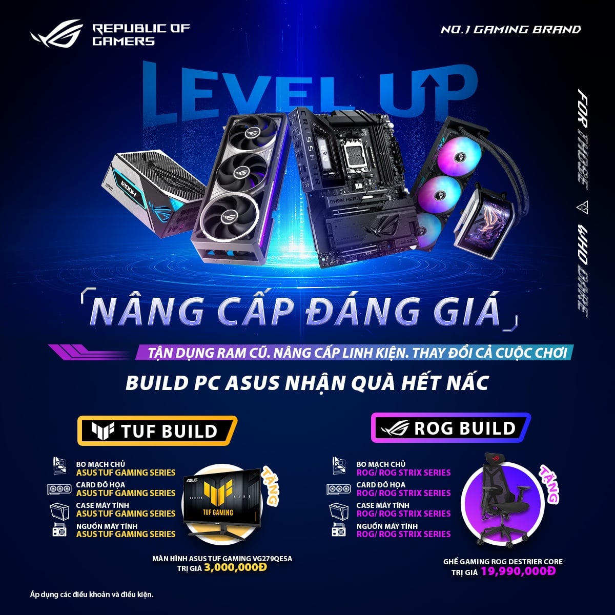 Build PC ASUS Rinh Quà Khủng: Tặng Màn Hình TUF & Ghế ROG