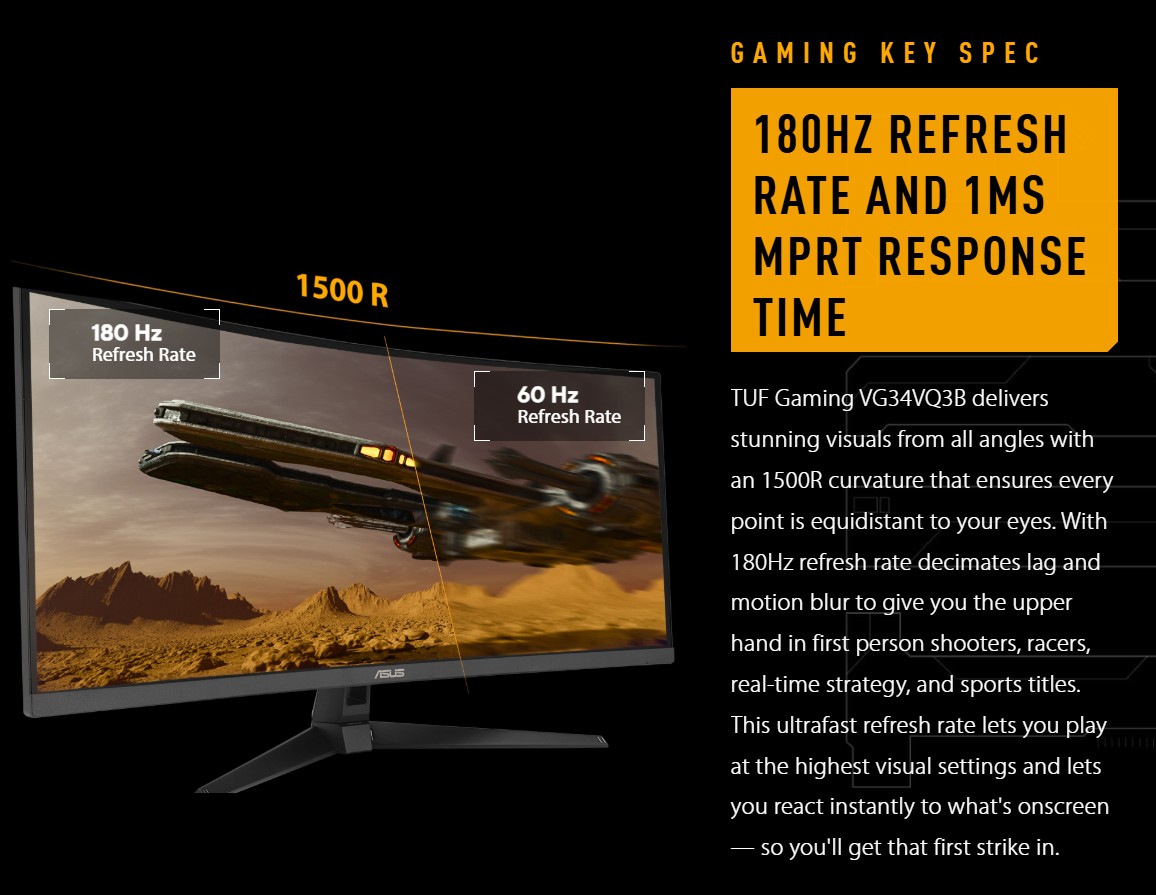 M&agrave;n h&igrave;nh ASUS TUF Gaming VG34VQ3B