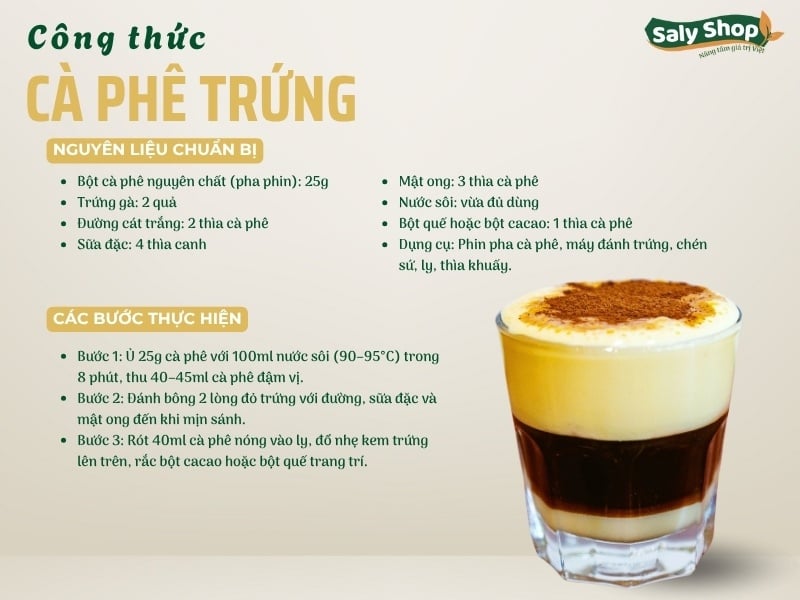 Cách làm cà phê trứng đơn giản, thơm béo chuẩn vị Hà Nội