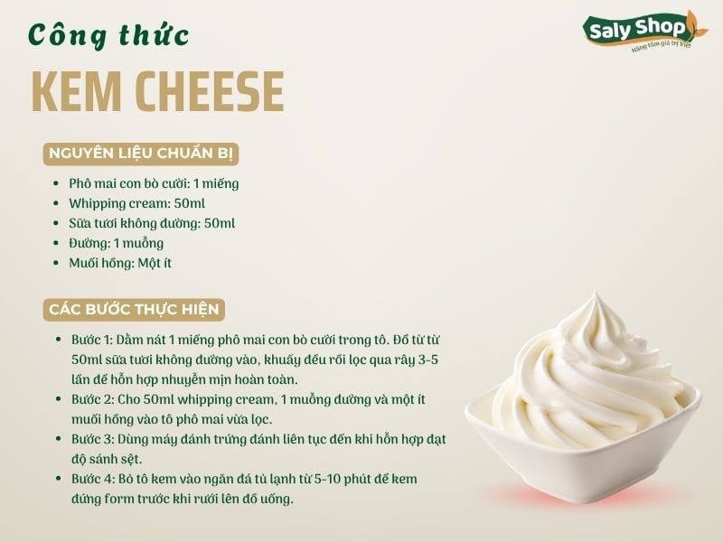 3 công thức kem cheese đơn giản, thơm béo và sánh mịn