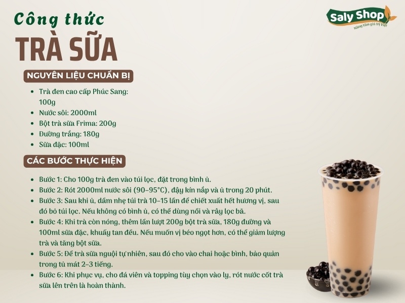 6 cách pha trà sữa ngon chuẩn vị, phù hợp để kinh doanh