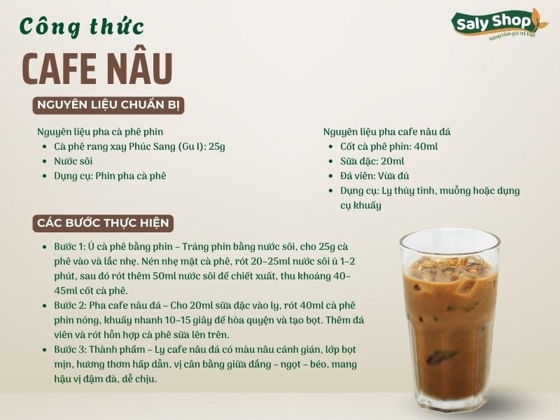 Cách làm cafe nâu thơm ngon, dễ pha, phù hợp kinh doanh