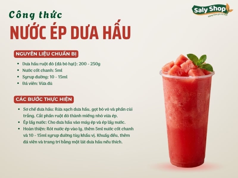 Cách làm nước ép dưa hấu giải nhiệt, ngọt mát và dễ bán