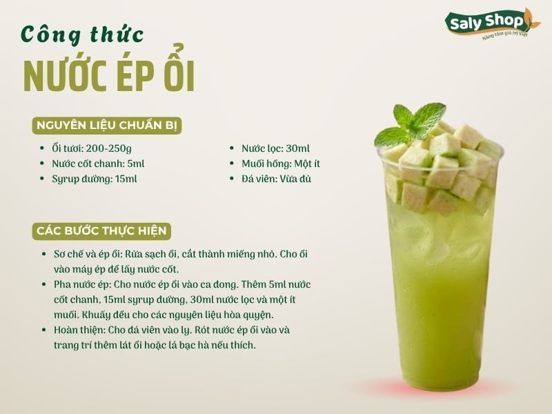 Cách làm nước ép ổi thanh mát, dễ làm và phù hợp kinh doanh