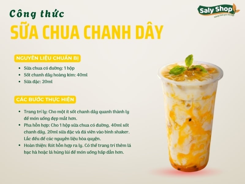 Cách làm sữa chua chanh dây mát lạnh, chua ngọt hài hòa