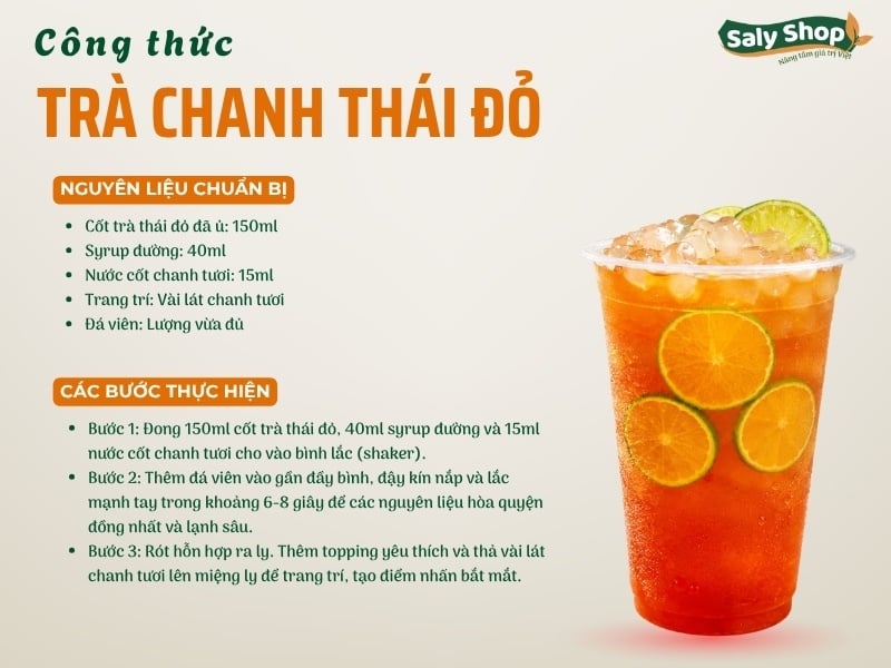 Cách làm trà chanh thái đỏ thơm ngon, siêu lợi nhuận