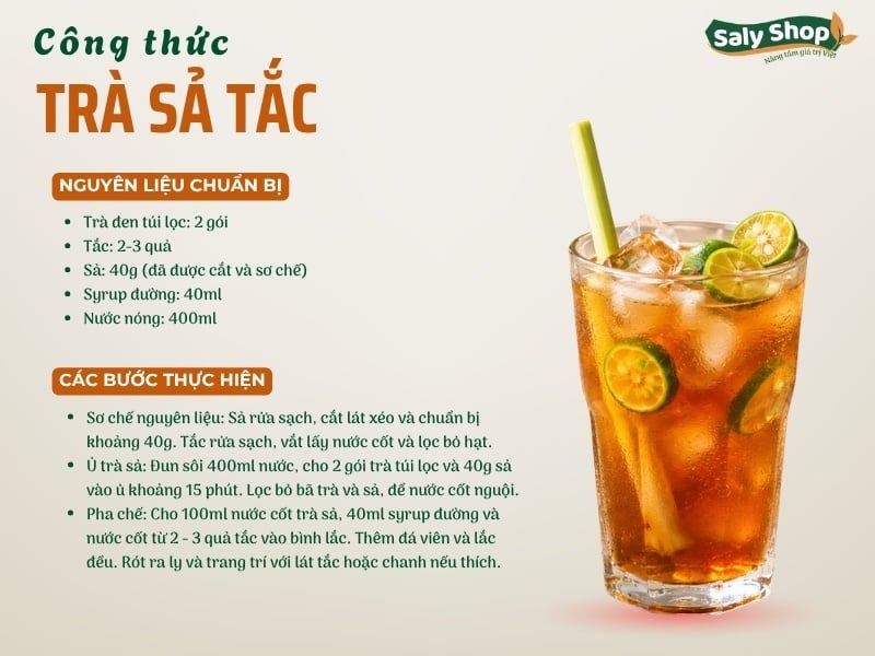 Cách làm trà sả tắc giải nhiệt mùa hè, cost thấp dễ bán