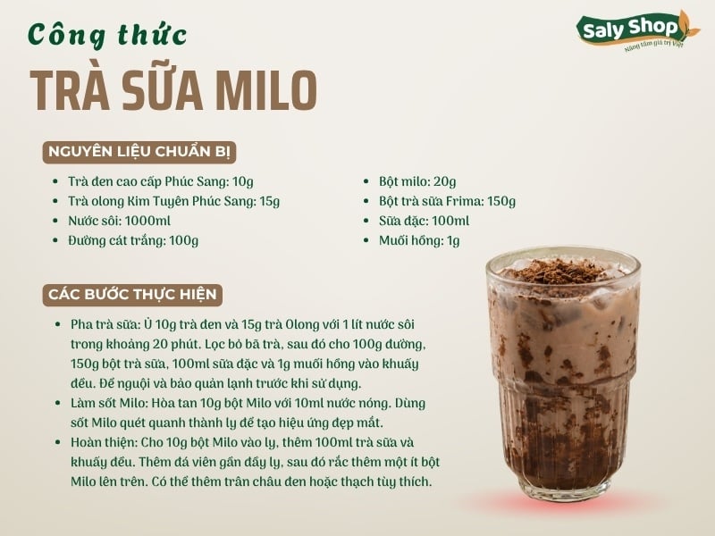 Cách làm trà sữa milo đậm vị, béo ngậy, thơm ngon khó cưỡng