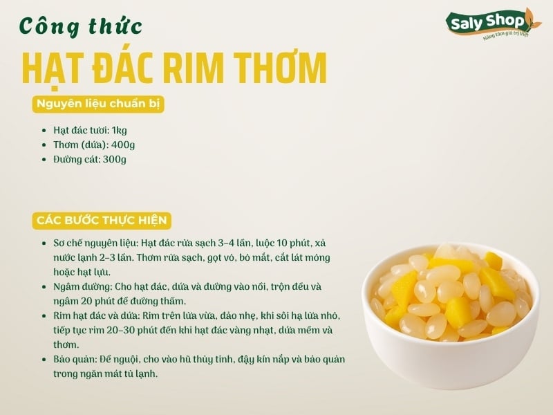 Cách làm hạt đác rim thơm ngọt dịu chuẩn topping cho đồ uống