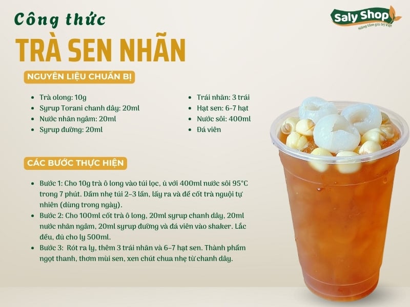 Cách làm trà sen nhãn thanh mát, đậm vị và dễ hút khách