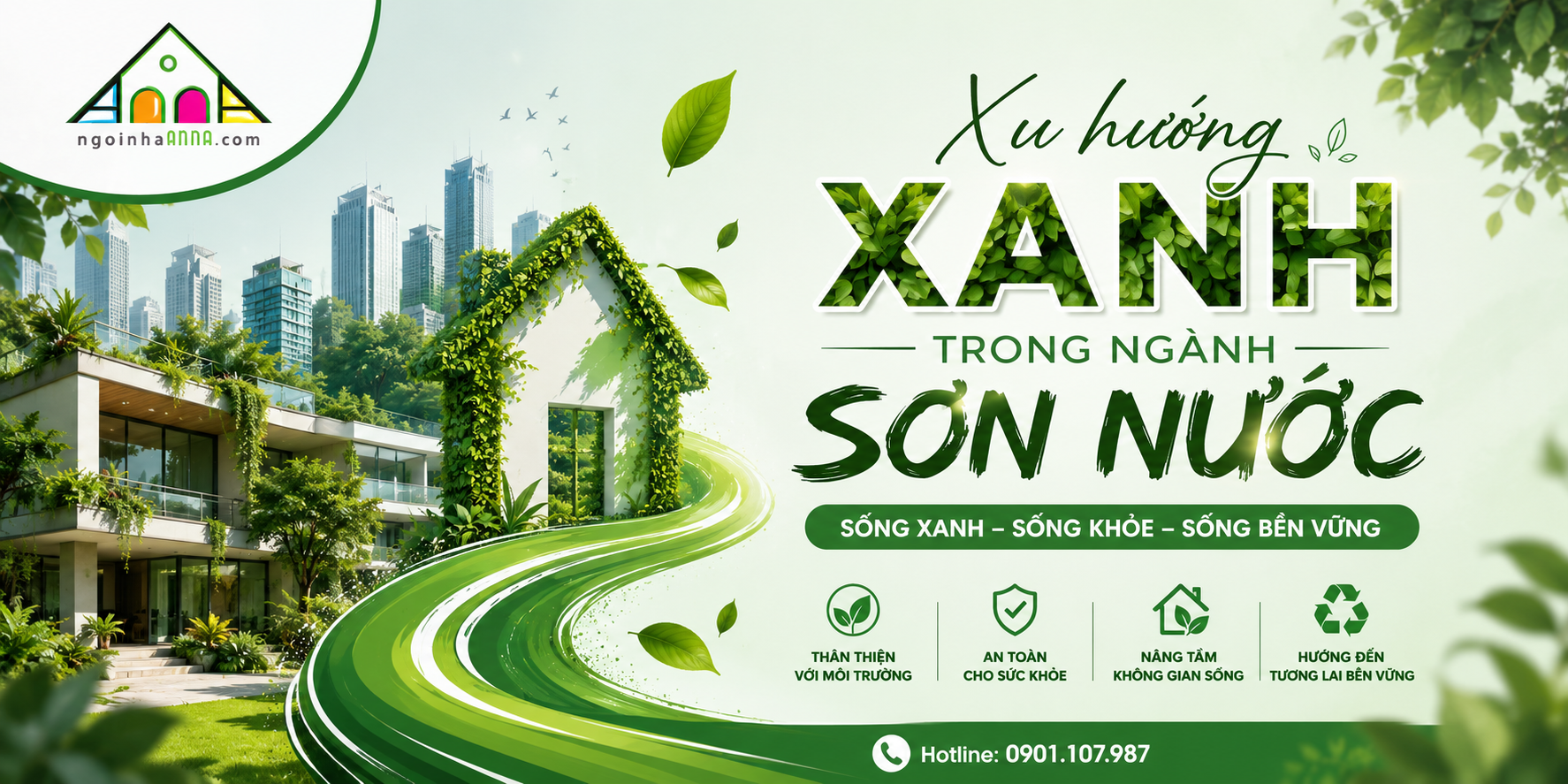 Xu hướng xanh trong ngành sơn nước 2026 – Khi ngôi nhà không chỉ đẹp mà còn bền vững