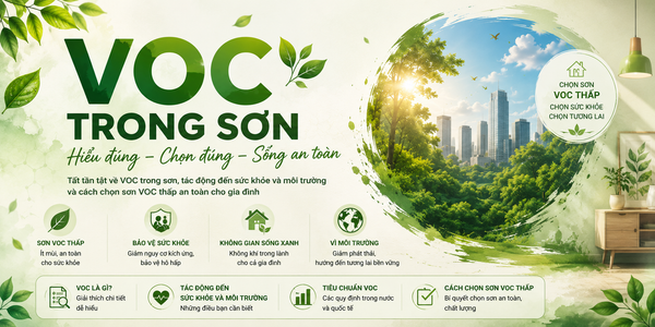VOC trong sơn là gì? Tác động đến sức khỏe và cách chọn sơn VOC thấp an toàn