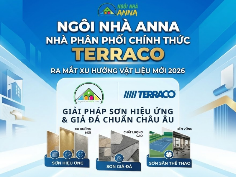 Ngôi nhà Anna chính thức phân phối Terraco – Xu hướng vật liệu mới 2026 đã có mặt tại Việt Nam