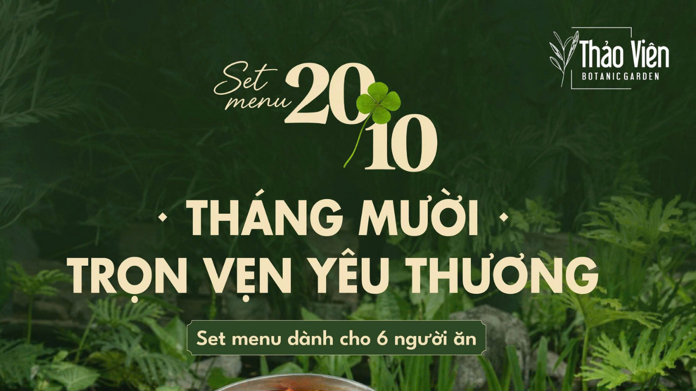 Set Menu 20/10 tại Thảo Viên, Bữa Tiệc Ấm Áp Mừng Ngày Phụ Nữ Việt Nam