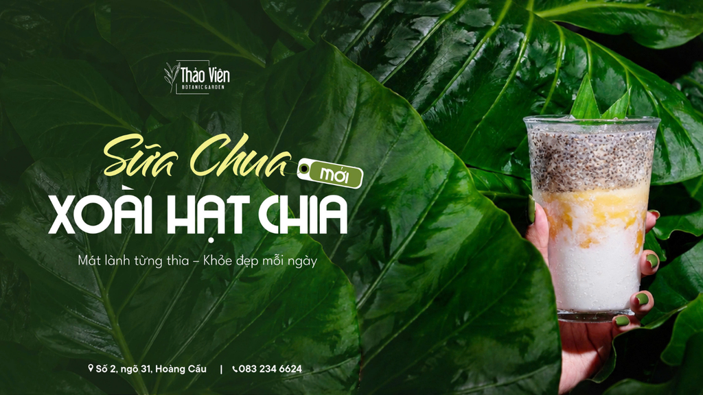 Sữa chua xoài hạt chia - Món ngon thanh lành