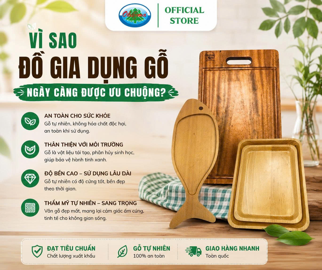 Vì sao đồ gia dụng gỗ ngày càng được ưu chuộng