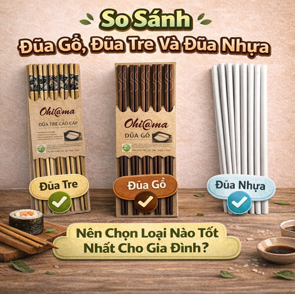 So Sánh Đũa Gỗ, Đũa Tre Và Đũa Nhựa - Nên Chọn Loại Nào Tốt Nhất Cho Gia Đình?
