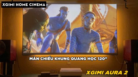 HOME CINEMA VỚI XGIMI AURA 2 VÀ MÀN CHIẾU KHUNG QUANG HỌC 120 INCH