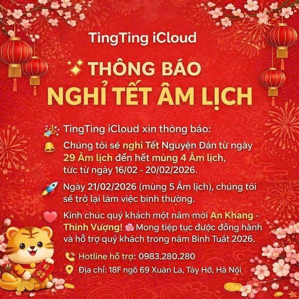 THÔNG BÁO NGHỈ TẾT ÂM LỊCH TINGTING